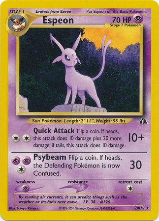 Espeon (20/75) [Neo Discovery Unlimited]