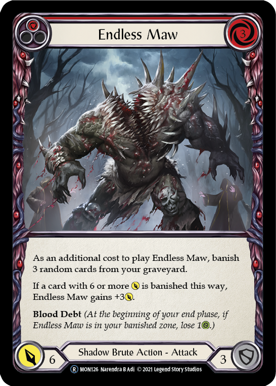 Endless Maw (Red) [U-MON126-RF] Unlimited Rainbow Foil