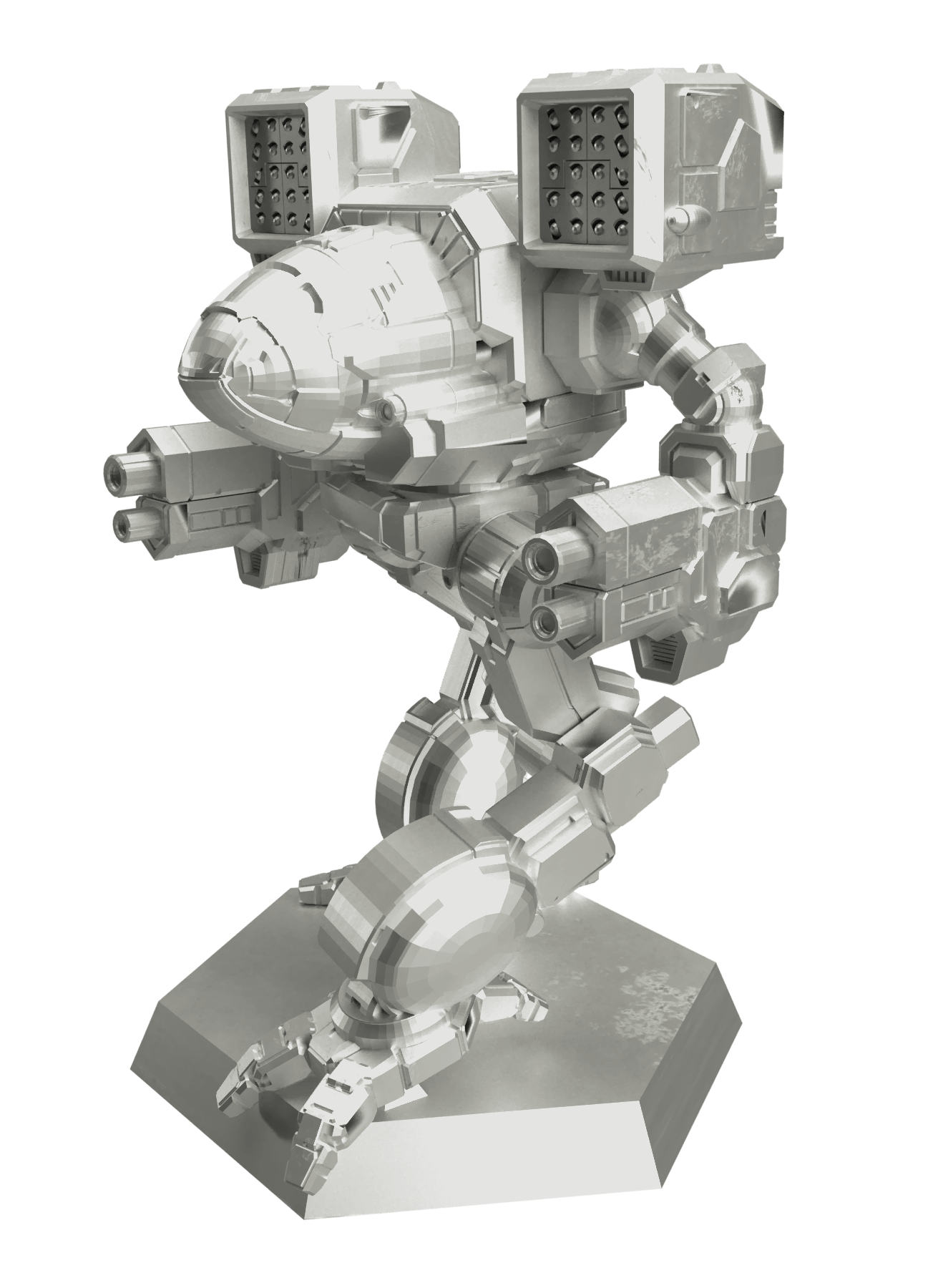 Metal Timberwolf Statue