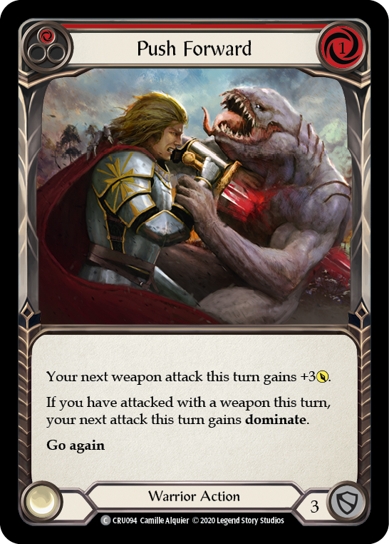 Push Forward (Red) [CRU094] 1st Edition Rainbow Foil