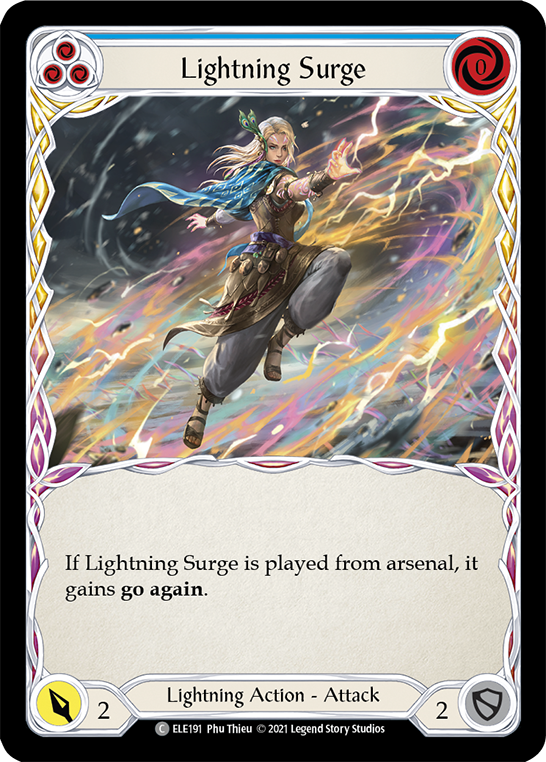 Lightning Surge (Blue) [ELE191] (Tales of Aria)  1st Edition Normal