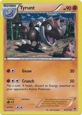 Tyrunt (61/111) (Cosmos Holo) [XY: Furious Fists]