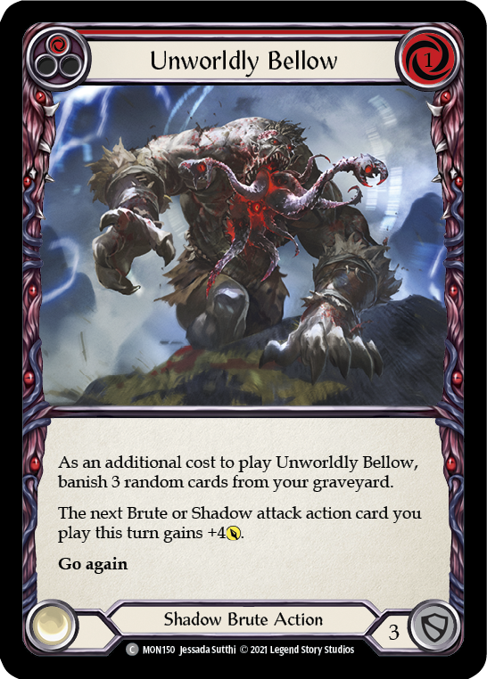 Unworldly Bellow (Red) [MON150-RF] 1st Edition Rainbow Foil