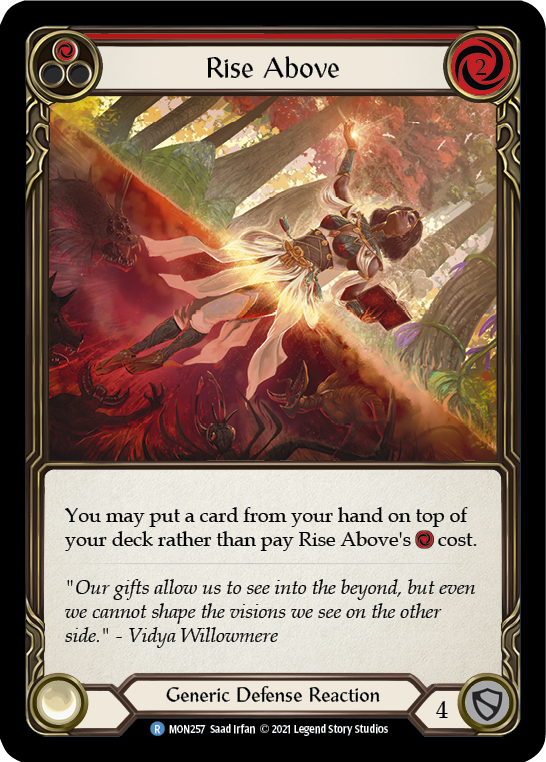 Rise Above (Red) [MON257-RF] 1st Edition Rainbow Foil