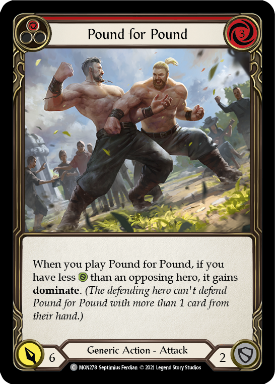 Pound for Pound (Red) [MON278-RF] 1st Edition Rainbow Foil